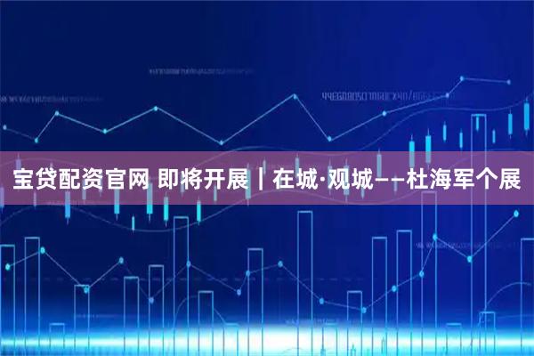 宝贷配资官网 即将开展｜在城·观城——杜海军个展